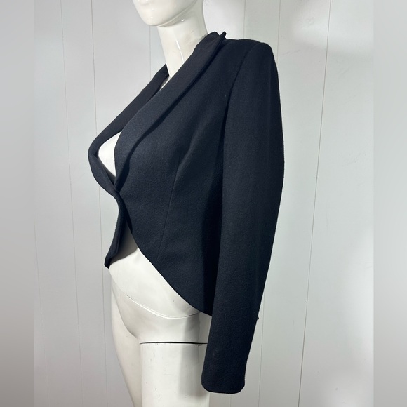 Ralph Lauren Sport Size 8 Black 100% Wool Tailcoat Tailored Blazer Women's - Picture 5 of 16